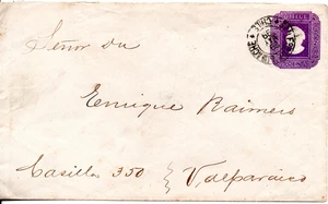 CHILE, SOBRE COLON  , PMK  SAN FCO. DE LIMACHE,  ver descripcion  #AGOS-026 - Picture 1 of 2