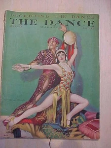 Vintage January 1928 The Dance Magazine Fowler & Tamara Art Deco Front Cover - Picture 1 of 1