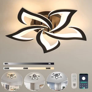 LED Deckenleuchte Dimmbar mit Fernbedienung Innen Deckenlampe Wohnzimmerlampe DE - Bild 1 von 12