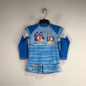 DreamWave Bluey 2 Piece Rashguard & Swim Trunk Set, Toddler Boy's Size 5T - Blue - Picture 1 of 12