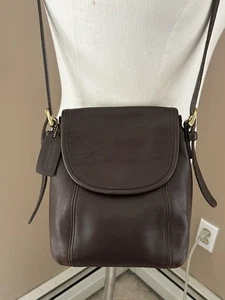 Vintage 90s RARE Coach Legacy Soho Small Flap 4108 Brown Leather PURSE - Picture 1 of 14