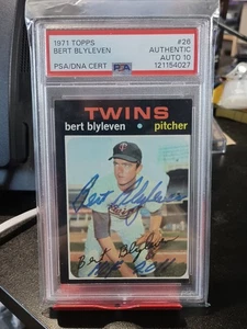 Bert Blyleven Signed 1971 Topps #26 Twins Rookie Card "HOF 2011" PSA 10  - Bild 1 von 4