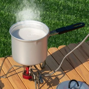 Outdoor Cooking Pot 770ml with Foldable Handle for Teas Coffees and Soups - Picture 1 of 8