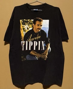 Vintage 1994 Aaron-Tippin T-Shirt Black Single Stitch Tour T-Shirt - Mens XXL - Picture 1 of 3