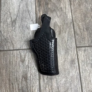Ted Blocker Custom Holsters SP100 RH Basket Weave Black 50's Vintage A1 - Picture 1 of 5