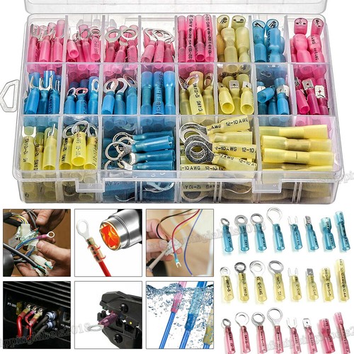 Solder Seal Butt Connectors 22-18 AWG Red Waterproof Heat Shrink Wire Connectors Automotive Marine Electrical Terminals