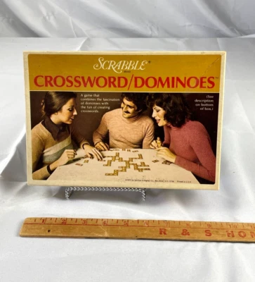 1975 Vintage Scrabble Crossword/Dominoes by Selchow Righter - Has All Pieces - Image 1 of 4
