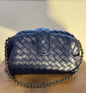BOTTEGA VENETA LAUREN 1980 NAVY BLUE - Picture 1 of 8