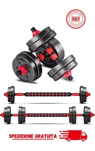 BCBIG Set di manubri corti, 3 in 1, 10/20/30 kg, per uomini e bilancieri regolab - Foto 1 di 8