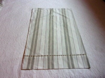 Waverly Ivory, Cream, Rust, Light Blue Striped Twin Flat Sheet/Standard Pillowca - Image 1 of 4