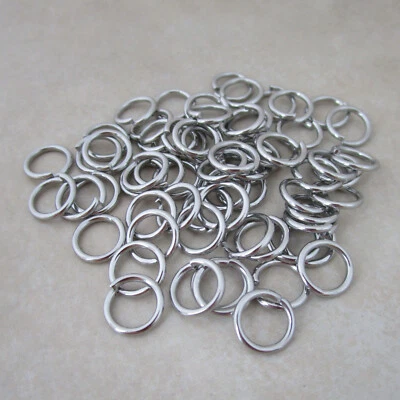 100 heavyweight stainless steel 9mm jump rings 16 gauge hypoallergenic - Image 1 of 4
