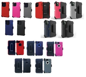 Lot/5 Defender Case w/Clip for iPhone 7/8/11/12/13/14/15/16/17/17 Air/17 Pro Max - Picture 1 of 40