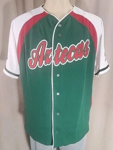 Aztecas #34 Campeones 2005-2009-2010 Mens Baseball Button Jersey XXL Great Cond. - Picture 1 of 4