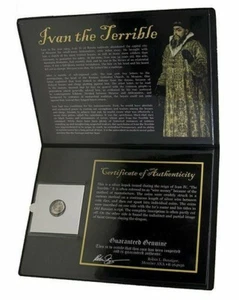 1533-1584 A.D. Russia Ivan IV The Terrible SILVER Kopek Coin SOA & Album Incl. - Picture 1 of 6