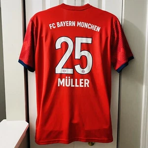 Adidas Bayern Munchen FC #25 Muller Soccer Football Jersey Red Women's Size 3XL - Picture 1 of 14