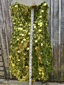 Bright green sequinned dress. New and unworn. Perfect for partying/festival. - Picture 1 of 8