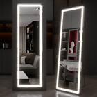 Full Length Mirror Lighted 63"X20", Body Mirror With Lights-Led Stand Up Wall Mo