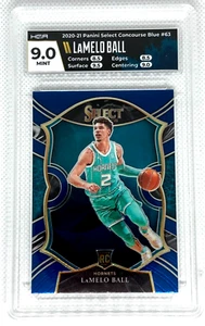 LaMelo Ball 2020-21 Panini Select Blue Retail Rookie Card #63 HGA 9.0 Mint - Picture 1 of 2