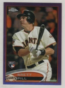 2012 Topps Chrome Purple Refractor #164 Brett Pill San Francisco Giants RC BV$5 - Picture 1 of 1