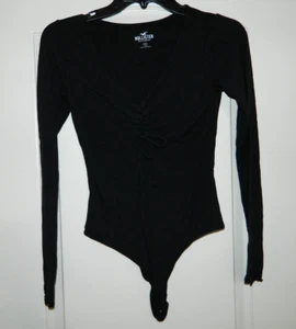Body acanalado LS negro Hollister para mujer talla pequeña - Imagen 1 de 4