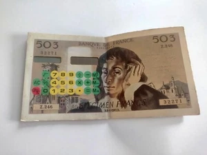 Billet de 500 francs Pascal Calculatrice vintage solaire répertoire téléphonique - Photo 1/7
