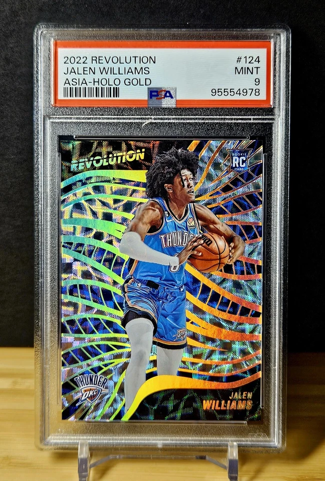 2022 Jalen Williams Panini Revolution Holo Gold Prizm /10 Rookie Asia PSA 9 RC  - Image 1 of 4
