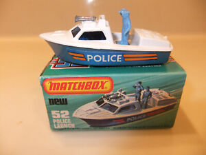 Matchbox Superfast Model No. 52 Police Launch 1976