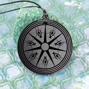 Schungit Heilanhänger Amulett, echter Schungit Aktivator der Lebensenergie, Tolvu - Bild 1 von 4