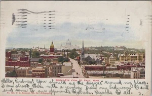 c1900 St Paul Minnesota downtown capitol aerial postcard C232 - Picture 1 of 2