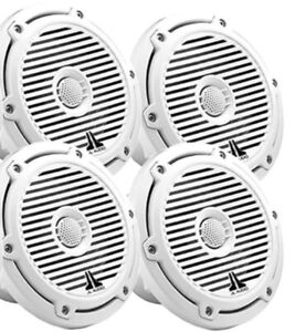 JL Audio M6-650X M6 6.5-in Marine Coaxial Speakers Classic White - Set Of 4