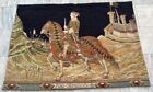 Vintage French Horse Tapestry Goblin Pictorial Medieval Wall Hanging 133x94cm