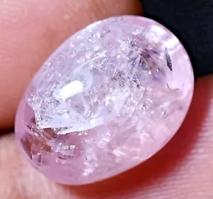Untreated Natural Pink Morganite 11.00 CT Certified 15 mm Brazil Loose Gemstone - Picture 1 of 6