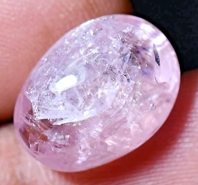 Untreated Natural Pink Morganite 11.00 CT Certified 15 mm Brazil Loose Gemstone - Image 1 of 4
