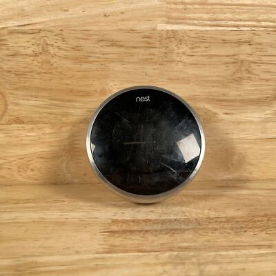 Google Nest 02A Black/Silver 2nd Gen 24V-60HZ Programmable Learning Thermostat - Image 1 of 3