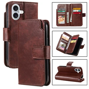 Flip Wallet Leather Phone Case For Apple iPhone 16 15 14 13 12 11 8 7 Pro Max - Picture 1 of 10