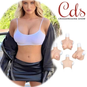 Silicone Breast Forms Breast plates C-H Cup Fake Boobs Crossdresser Drag Queen - Picture 1 of 30