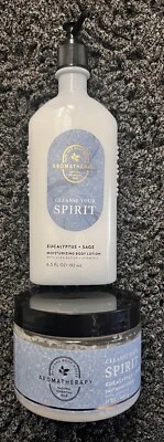 BATH & BODY WORKS 2 PC Aromatherapy Spirit Eucalyptus & Sage Body Lotion & Scrub - Image 1 of 4