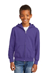 Port & Company PC90YZH Youth Fleece Full-Zip Hoodie Sweatshirt - Pack Of 2 - Picture 1 of 22