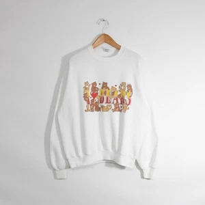 Vintage 90s Teddy Bears Sweatshirt Mens XL - Crewneck Cute Art Love Distressed - Picture 1 of 9