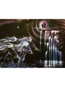 UV Schwarzlicht Poster Neon Druck "Dream World" 64x90cm Blacklight Party - Bild 1 von 2