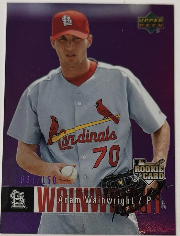 Adam Wainwright 2006 cubierta superior púrpura novato 081/150 #424 Foto 1 de 3