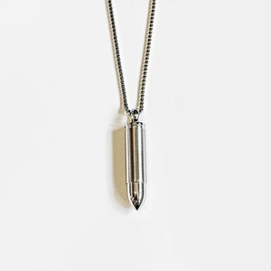 Collar Colgante Cremación Bala - Joyería para Cenizas Regalo Conmemorativo - Imagen 1 de 2