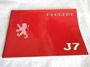 Peugeot J7 Van original owners handbook 1970s France - Picture 1 of 5