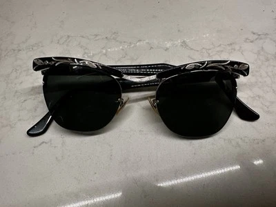 Gafas de sol vintage para mujer Bausch & Lomb 12k GF ceja cuerno borde estrás Foto 1 de 4