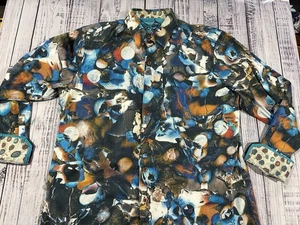 Camisa Para Hombre Robert Graham Talla L Abotonada Excelente Estado RARA 0061 - Imagen 1 de 10