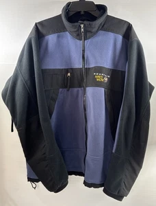 Mountain Hardwear Men’s Gore Windstopper Tech Fleece Jacket Blue Black Sz XL - Picture 1 of 10
