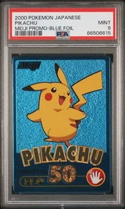 Pokémon Pikachu Meji Promo Blue Foil Rare Japanese 2000 PSA Mint 9 - Picture 1 of 2