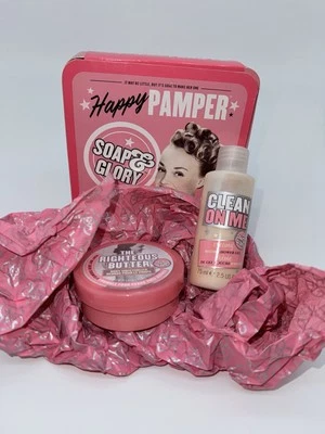 Soap & Glory Happy Pamper Original Pink Rose & Bergamot Body Butter & Shower Set - Image 1 of 4