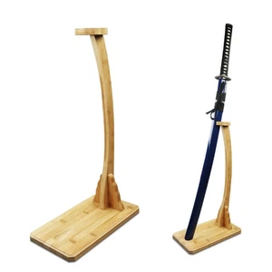 Deluxe Vertical Shogun Style Upright Kantana Stand Wakizashi Sword Display - Picture 1 of 20