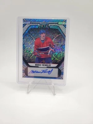 2025 Leaf Hockey Legends Canadiens Mario Tremblay Auto SP Blue Shimmer #d 2/4 - Image 1 of 2